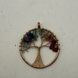 Tree of Life Wire Wrapped Pendant Jewelry Stones Beaded